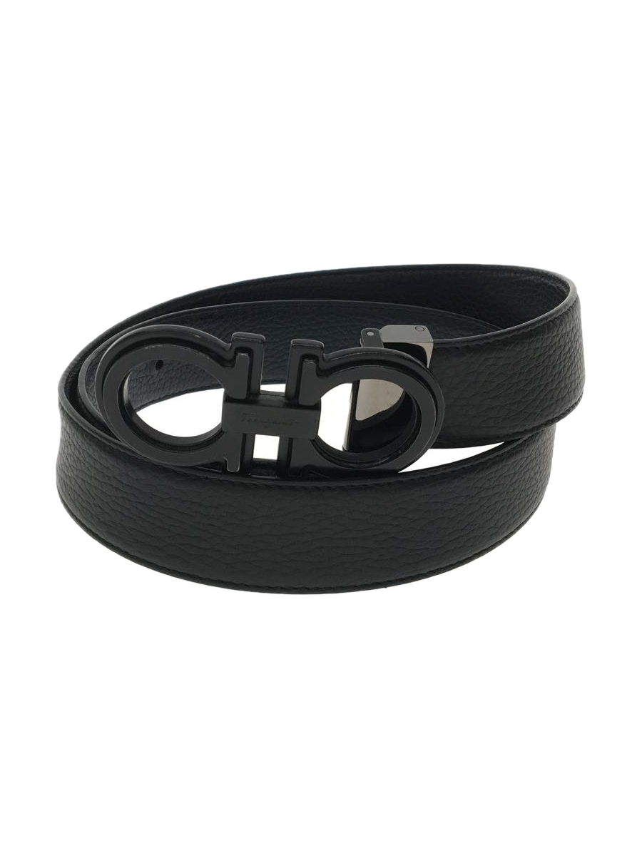 Salvatore Ferragamo◇ベルト/レザー/BLK/メンズ Salvatore 週末限定