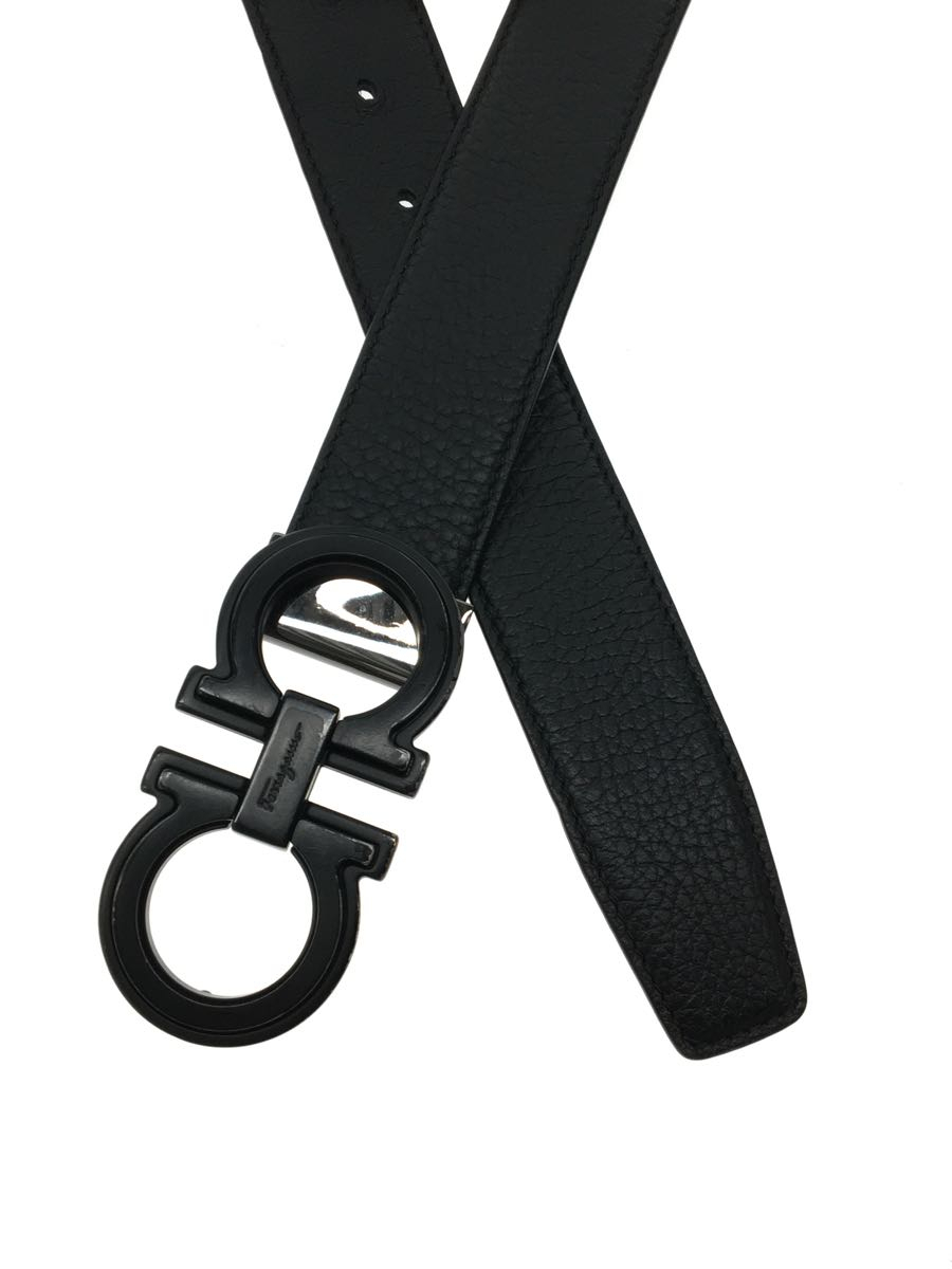 Salvatore Ferragamo◇ベルト/レザー/BLK/メンズ Salvatore 週末限定