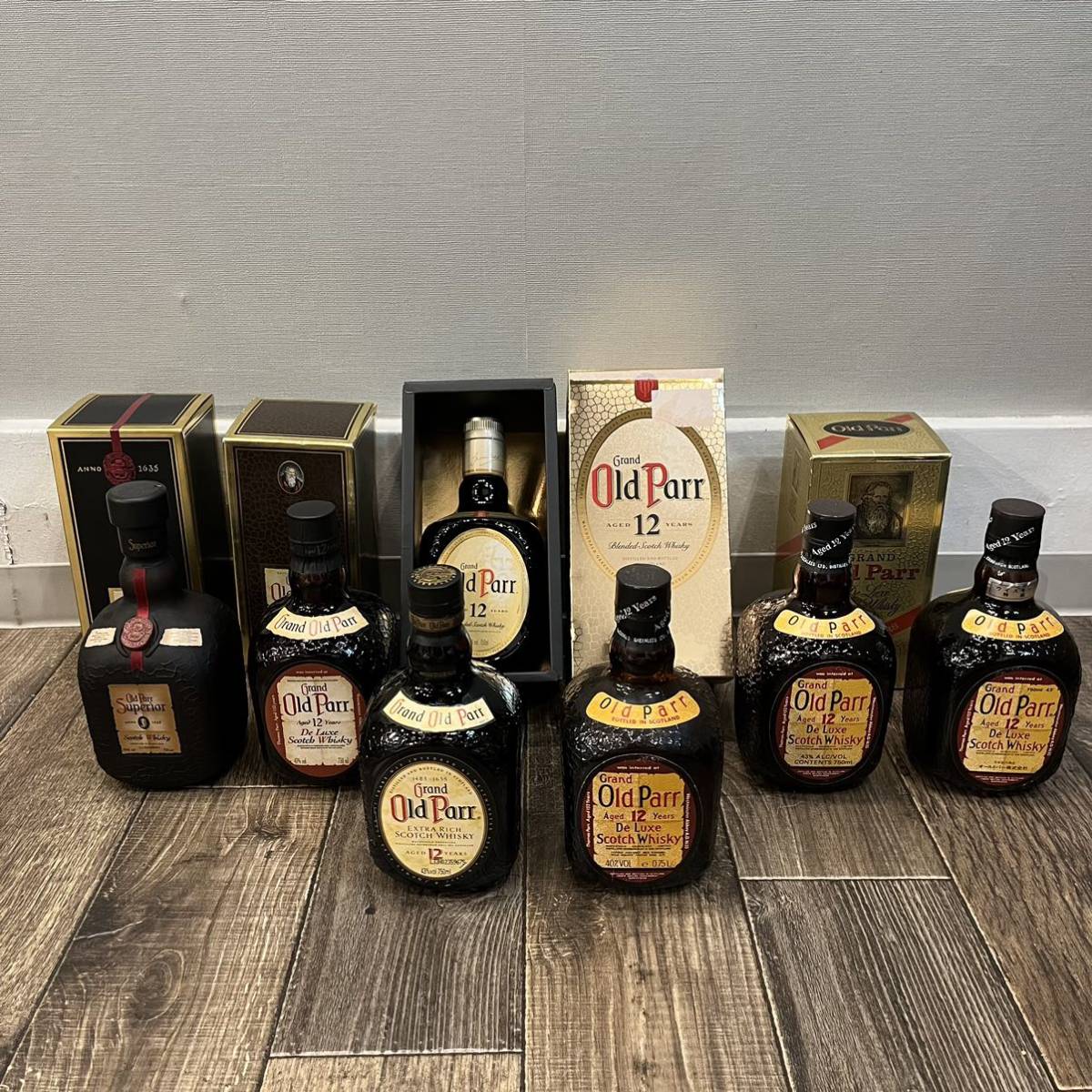 7.【未開栓】 7本まとめ Old Parr オールドパー 12年 スコッチウイスキー ERXTRA RICH エクストラリッチ グランド デラックス 750ml 43%