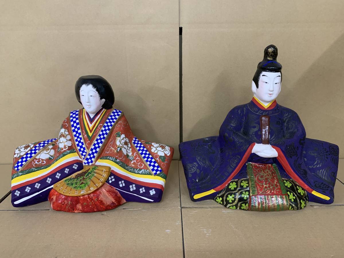 日本のアンティーク 土人形 郷土玩具 天神 雛飾り 日本人形 雛人形 土雛