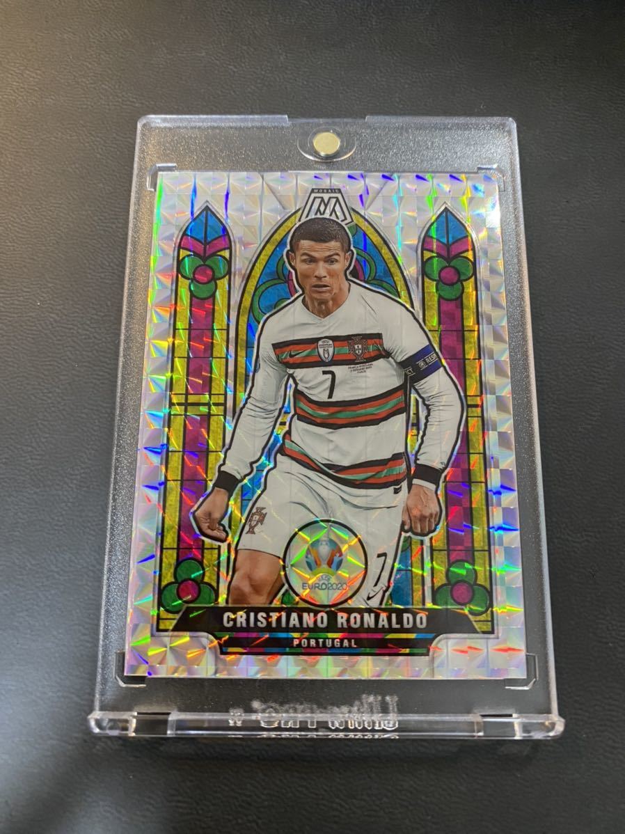 Cristiano Ronaldo Soccer 2020-21 Panini Mosaic EURO Stained Glass