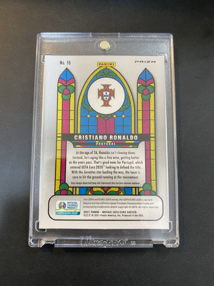 Cristiano Ronaldo Soccer 2020-21 Panini Mosaic EURO Stained Glass