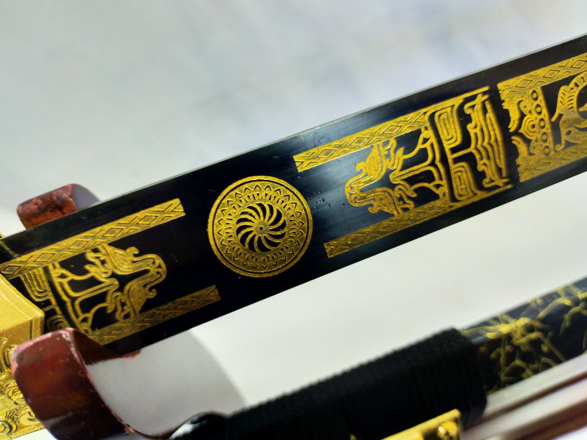 ☆新品☆ 古代中国の剣(黒金) 漢剣シリーズ④ 炭素鋼刀身 武術太極拳