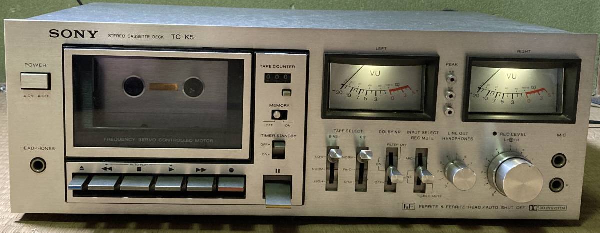 通電確認済 SONY ソニー TC-K5 カセットデッキ 動作未確認