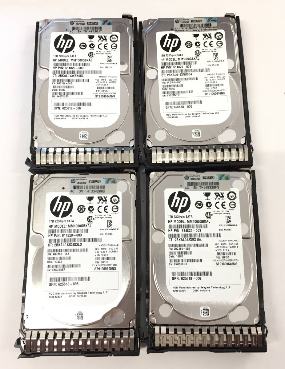 S5031536 HP 1TB SATA 2.5インチ HDD 4点【中古動作品】