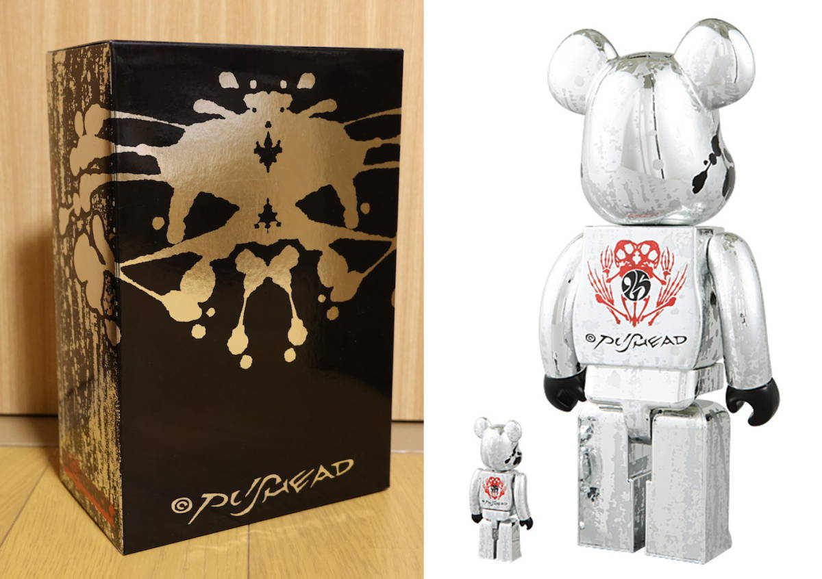【未開封】PUSHEAD 100%&400% BE@BRICK WCC21開催記念 ★パスヘッドベアブリックbearbrickSILVER ANNIVERSAR MEDICOMTOYメディコムトイ