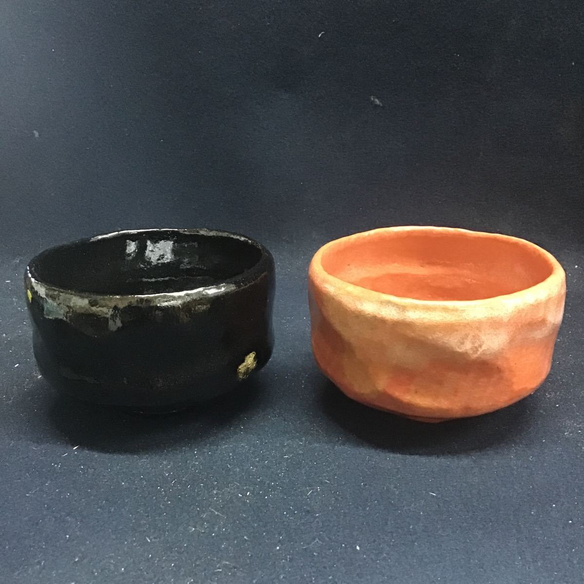 佐々木松楽 一双 松楽造 赤楽 黒楽 茶碗 茶 臨済宗 大徳寺派 太玄和尚