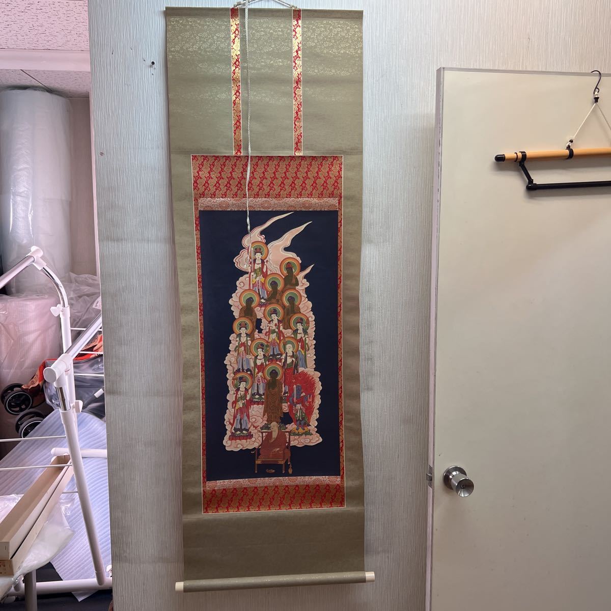 仏教美術 仏画 十三仏 掛け軸 佛 大師 5尺 不動明王(人物、菩薩)｜売買