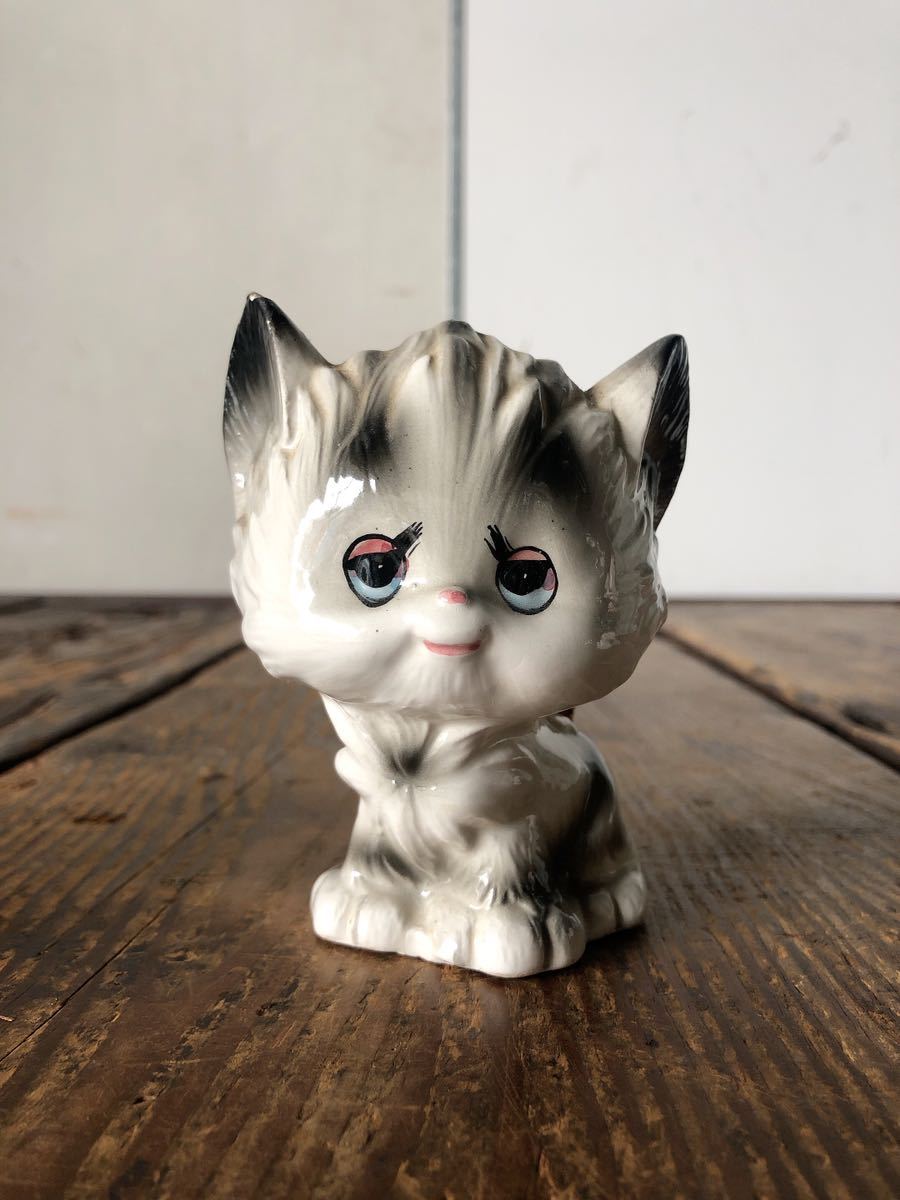 内藤ルネ 貯金箱 陶器 警官 犬 猫 がま口 パンダ まとめて 4点 昭和 