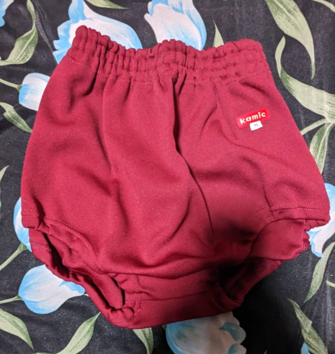 未使用レトロ ブルマ Mサイズ ポリエステル100% エンジ 体操服