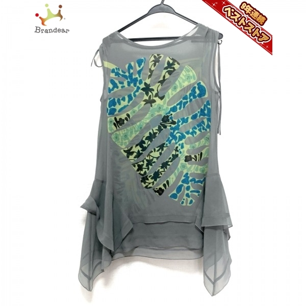 トクコ・プルミエヴォル TOKUKO 1er VOL サイズ9 M - グレー×イエローグリーン×マルチ レディース ワンピース