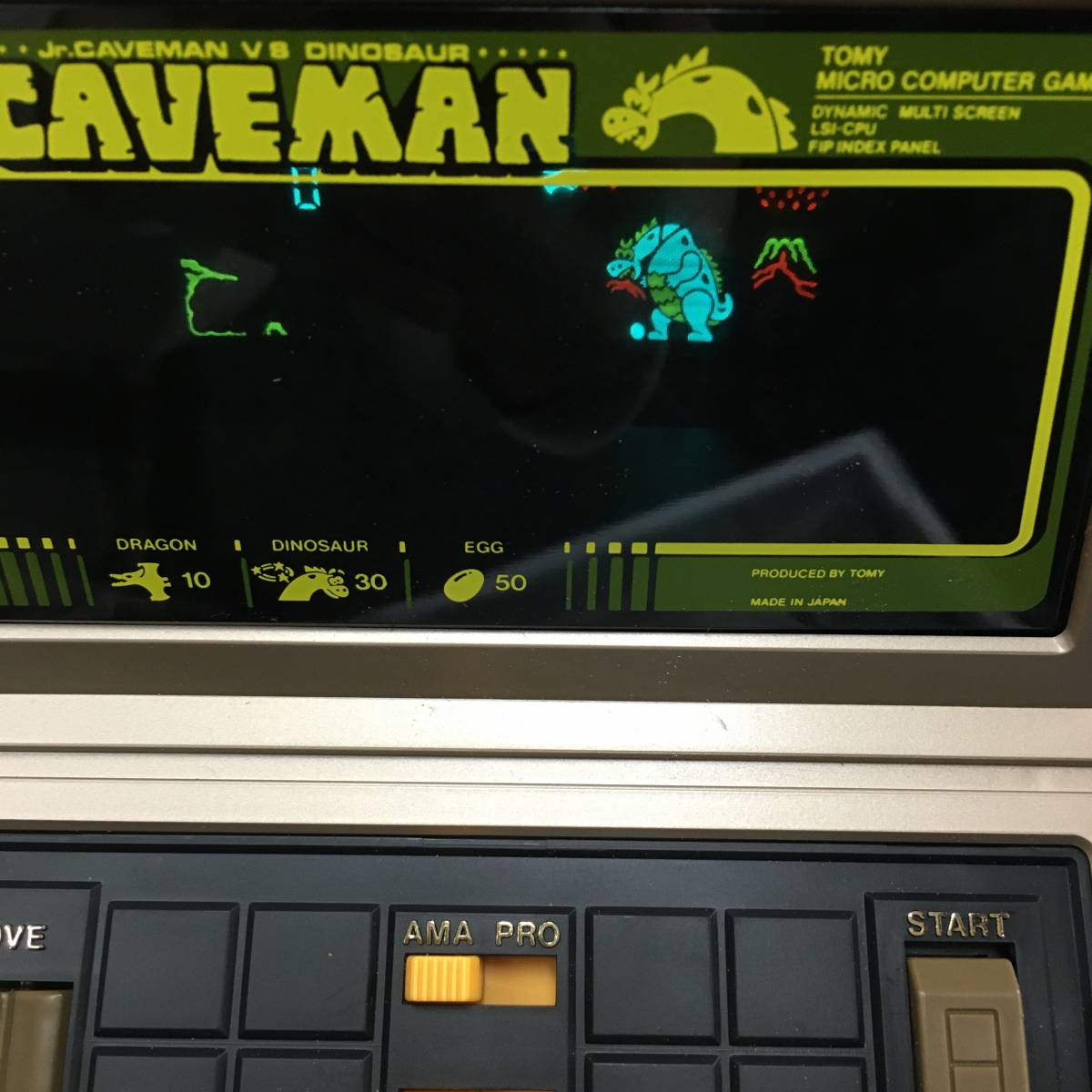 L1-33【電源OK】ケイブマン 原始人 ポータブル ゲーム CAVE MAN TOMY