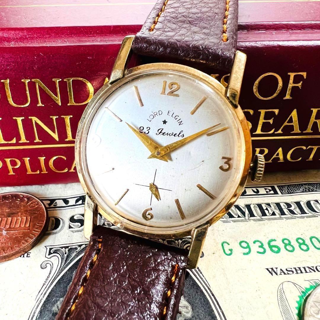 ロードエルジン 動作良好 手巻き ヴィンテージ腕時計 33mm おしゃれ