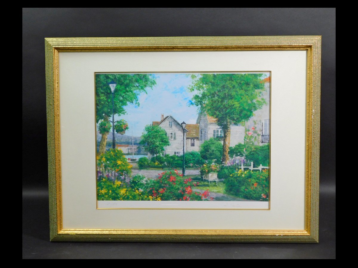 生田明『花咲く頃/プロヴァンス』21/250 ジクレー 風景画 額装 美術品 風景画 生田明『花咲く頃⁄プロヴァンス』21⁄250 額装 ジクレー 美術品