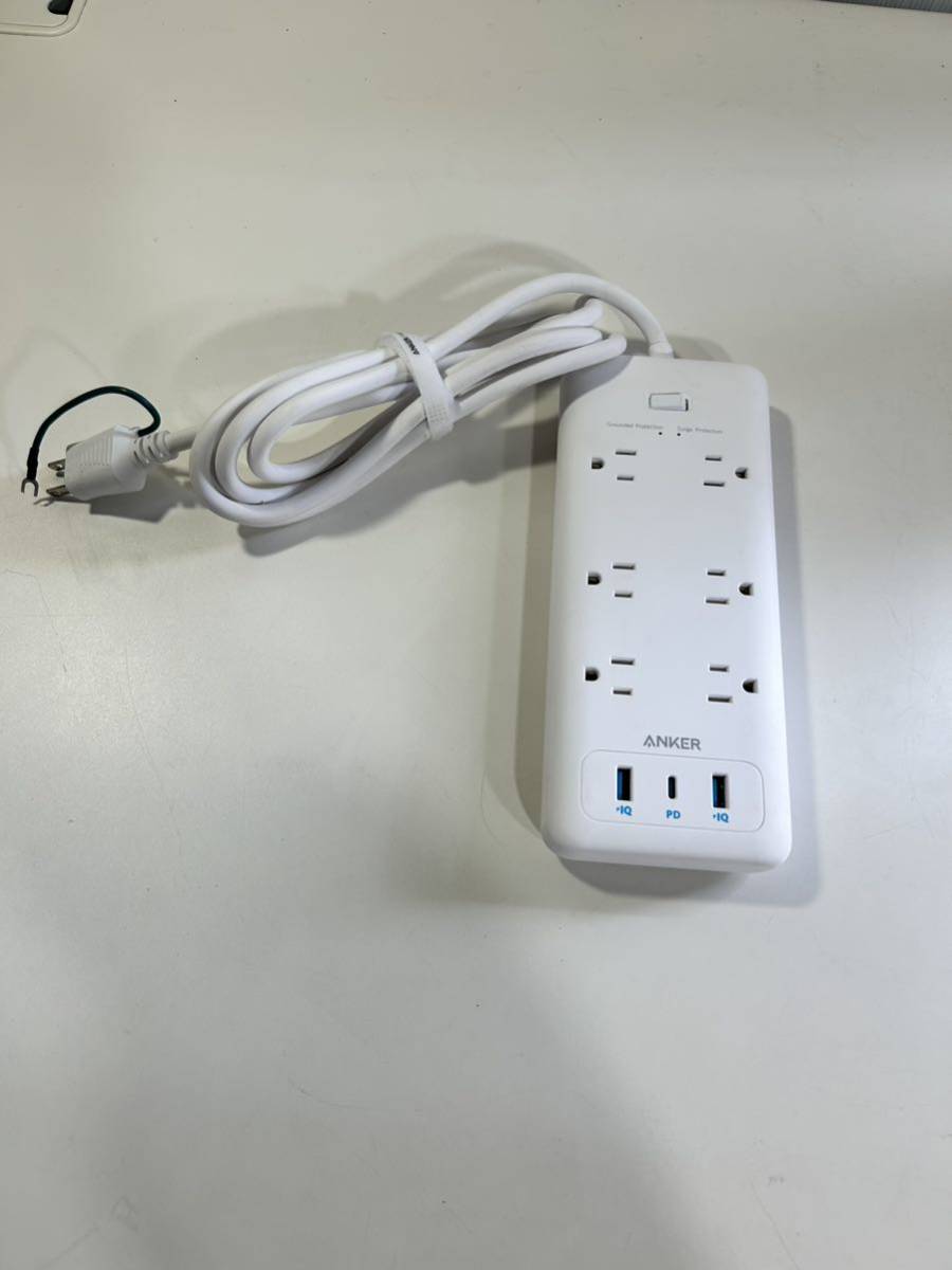 Anker PowerPort Strip PD 6（USBポート付き電源タップ コンセント差込口 6口）No.480
