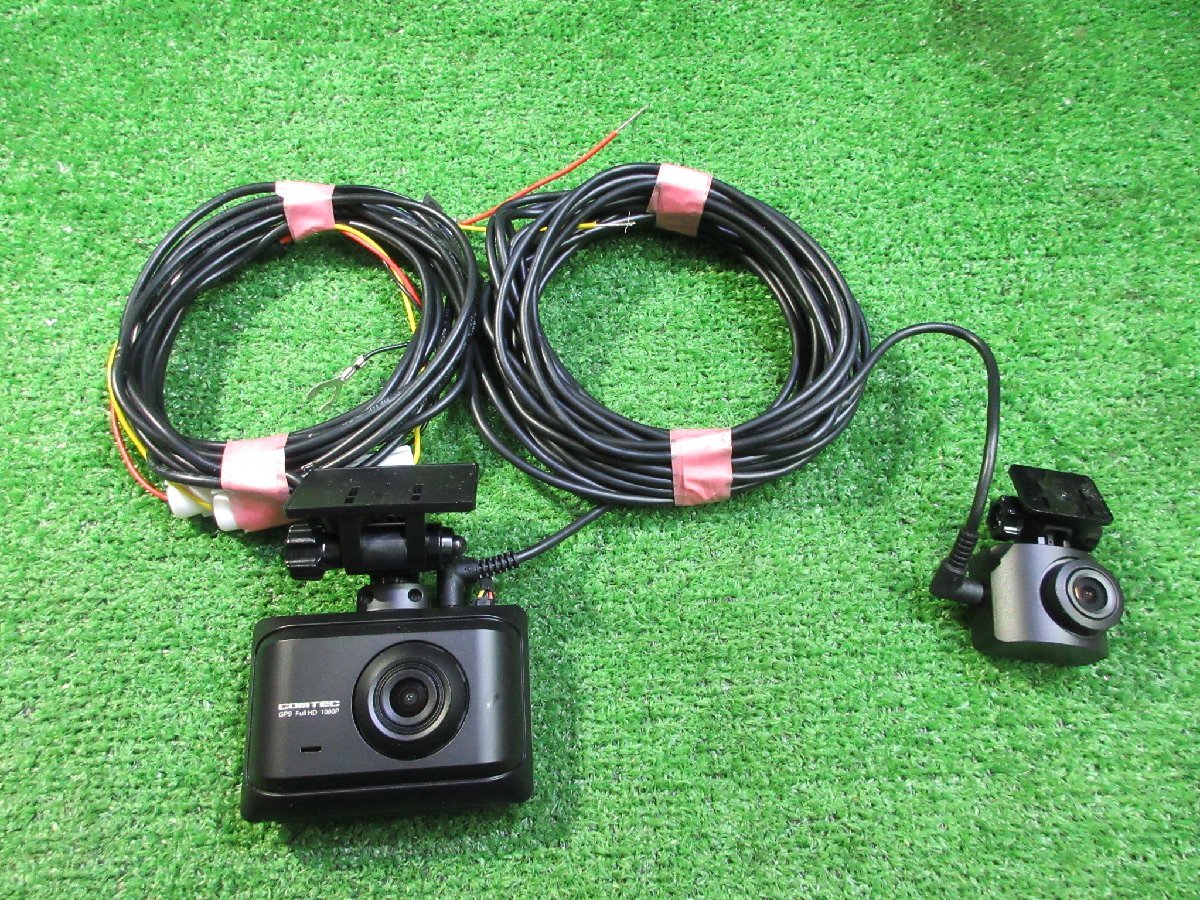 ドライブレコーダー コムテック ZDR 016 通電確認済み リアカメラ付き マイクロSD欠品　※ 画像参照　　2023.3.6.Y.12-A14　23020551