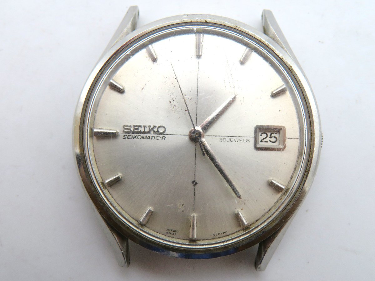 1円■ジャンク■　セイコー　8305-1010　セイコーマチック 　シルバー　自動巻き　メンズ　腕時計　　B903