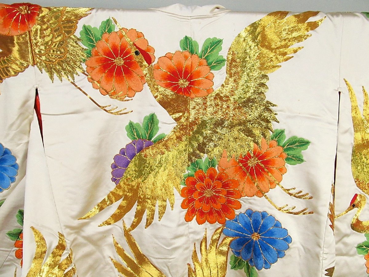 色打掛 色打掛レンタル 正絹 花嫁 花嫁衣裳 鶴 黒 打掛48