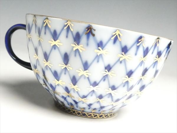 インペリアルポーセリン コバルトネット ロシア食器 ナンセンス