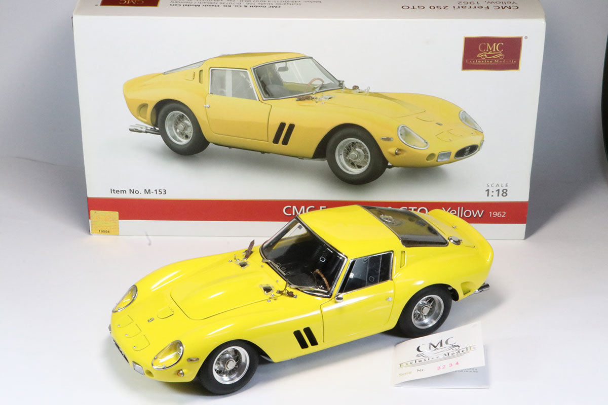 M-153 CMC 1/18 フェラーリ 250 GTO 1962 イエロー 展示品 (マテル BBR