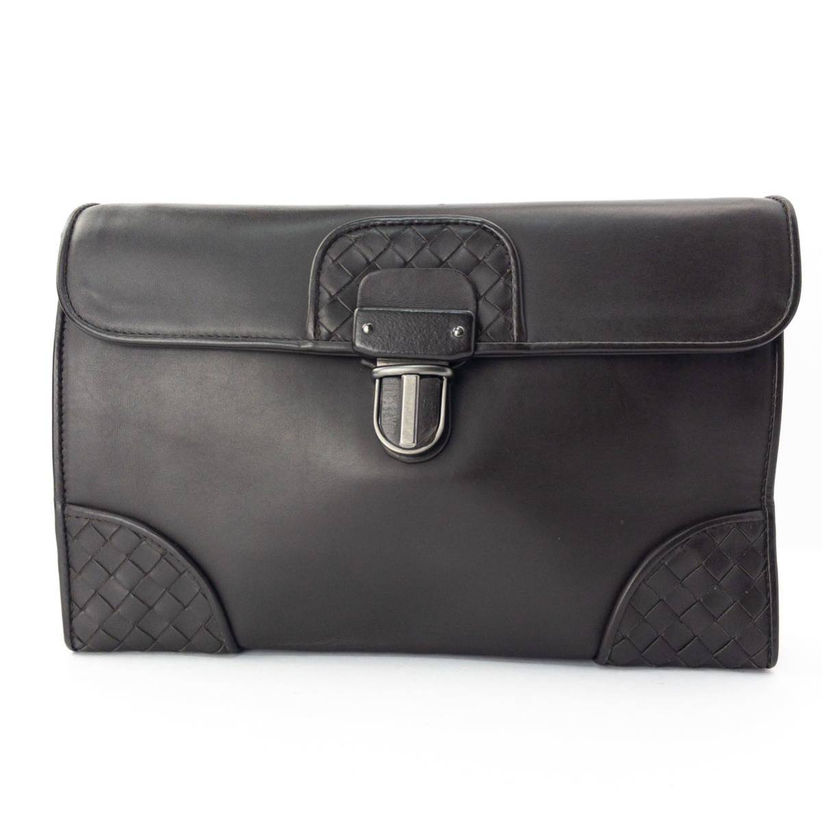 1円 極美品 BOTTEGA VENETA イントレチャート ボッテガヴェネタ レザー 