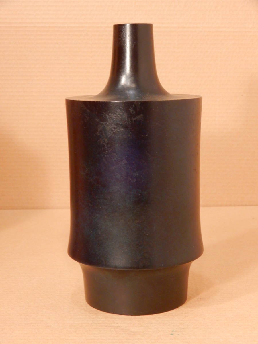 茶道具 華道具八島 望舟(造)の『鋳銅 花挿』共箱※美品 花器 花入