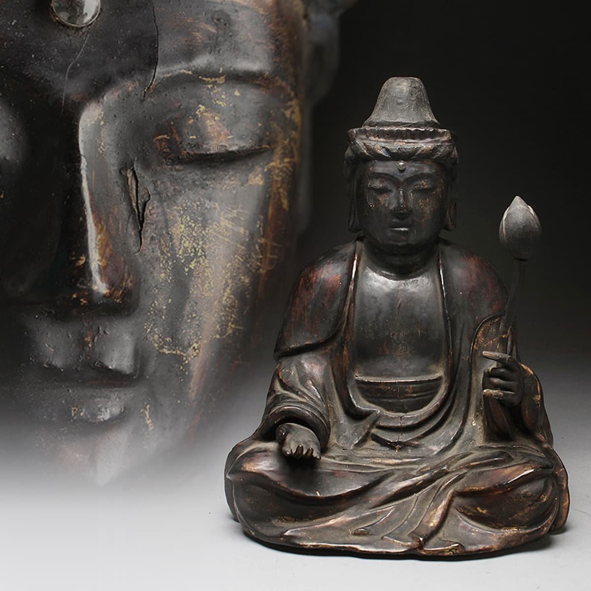 マナウ 瑪瑙 古美術 置物 彫刻 文化遺産オンライン | 半月型 真鍮 透し天蓋 6寸（天然石仕立） 瑪瑙