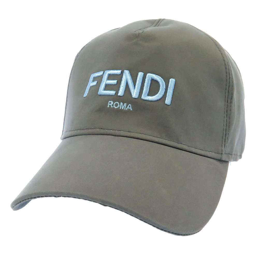 フェンディ キャップ ロゴ ニット コットン サイズM FXQ782 FENDI 帽子 【安心保証】
