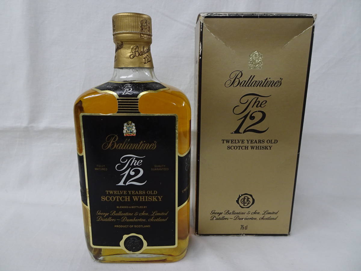 未開栓 Ballantine's バランタイン ザ 12年 角瓶 ウイスキー特級 従価 750ml 43% 箱付 即決