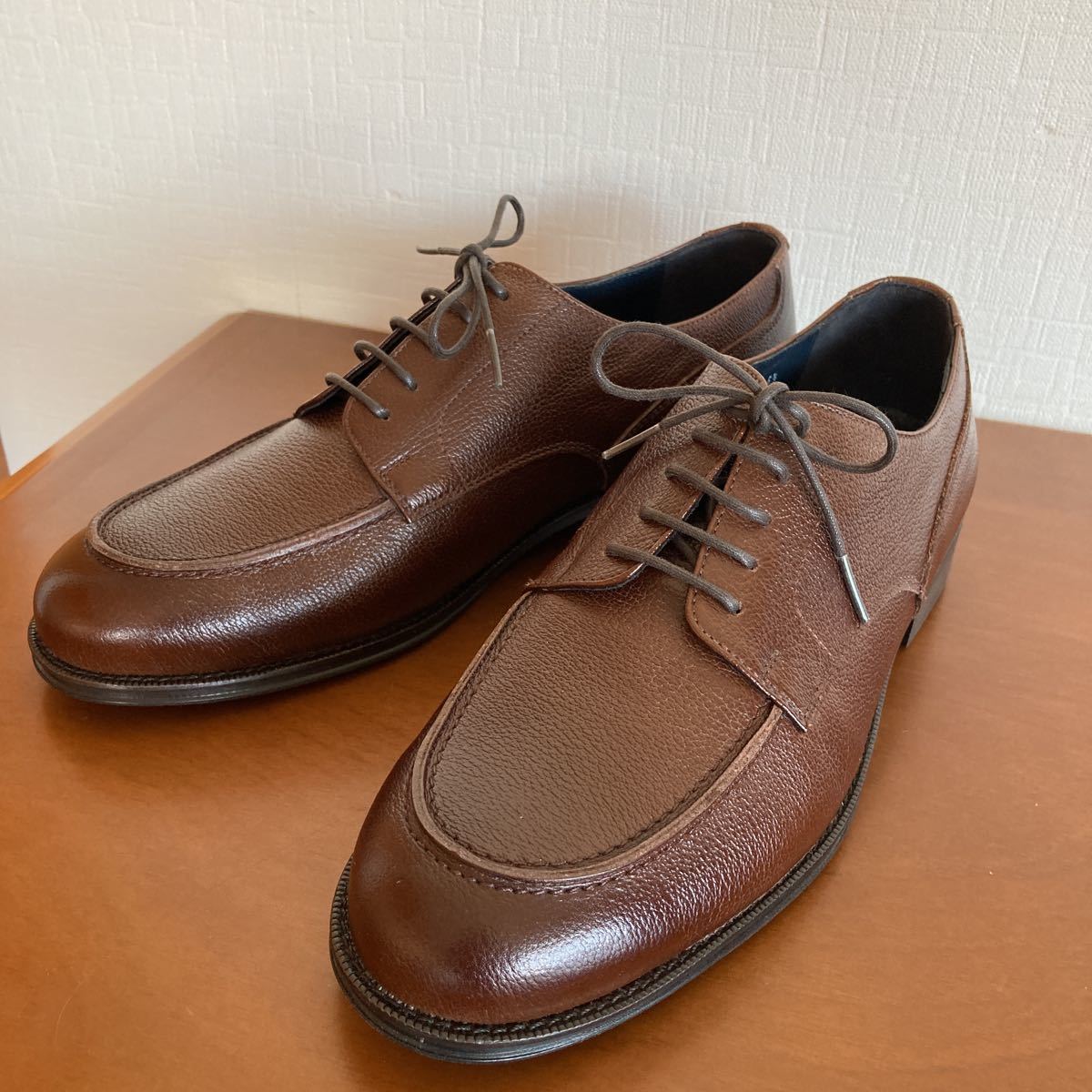 未使用品　鞆ゑ　藍　TE706 Uチップ ダークブラウン TOMOE グレインレザー サイズ26.5 マッケイ製法