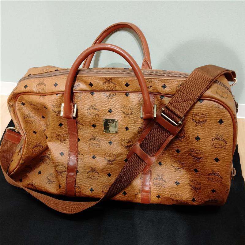MCM ボストンバック ブラウン 大容量 MCM ヴィセトス柄 2way ボストン