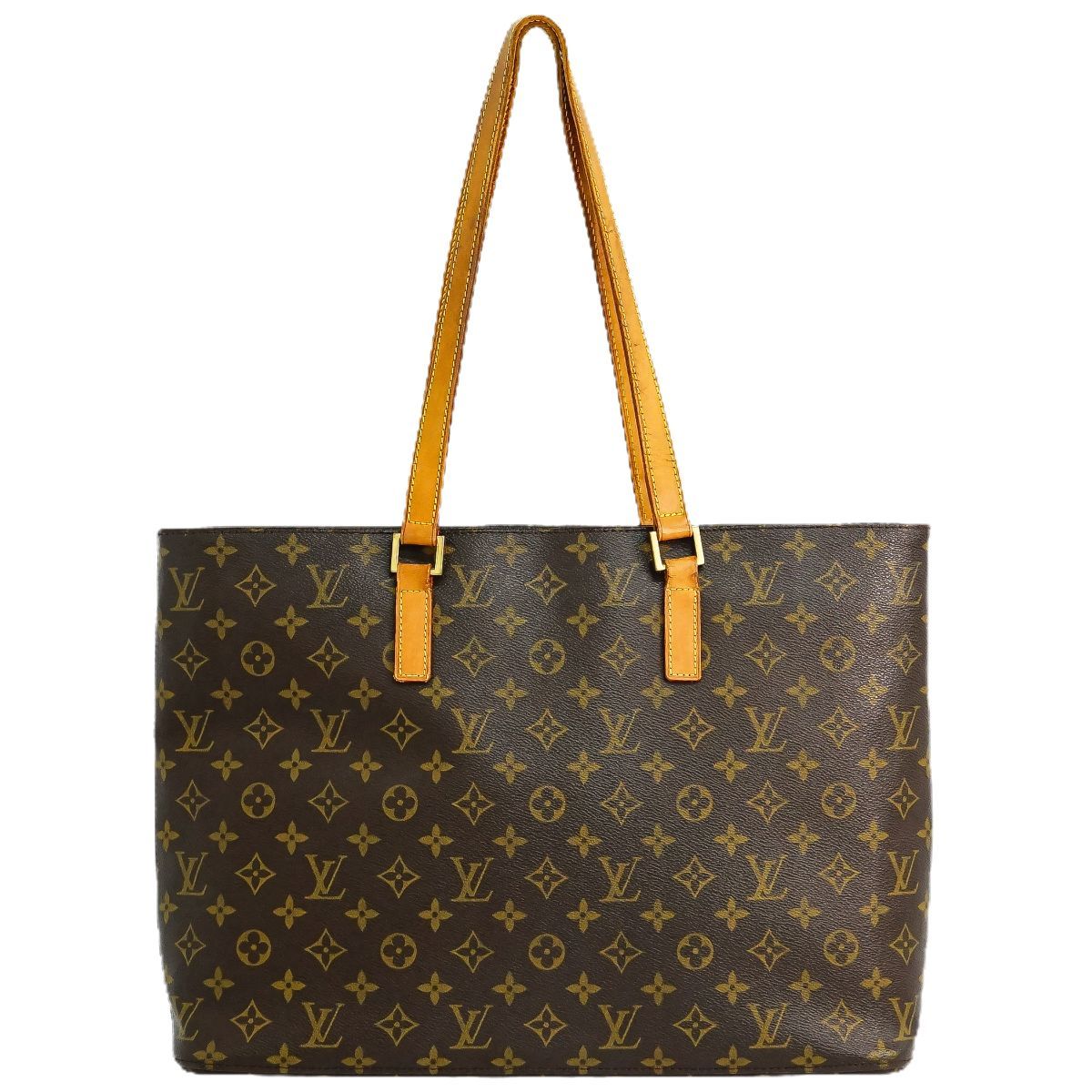 本物 ルイヴィトン LOUIS VUITTON LV ルコ モノグラム ショルダーバッグ トートバッグ ブラウン M51155