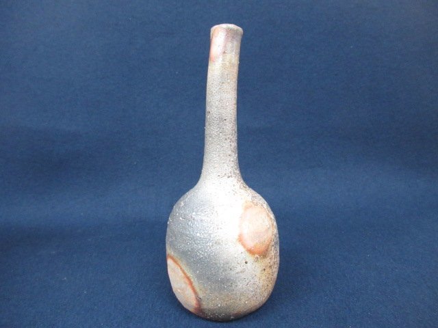 限定品、備前陶芸家、伊勢崎晃一郎、窯変赤緋徳利、共布、栞付き 限定品、備前陶芸家、伊勢崎晃一郎、窯変赤緋徳利、共布、栞付き 限定