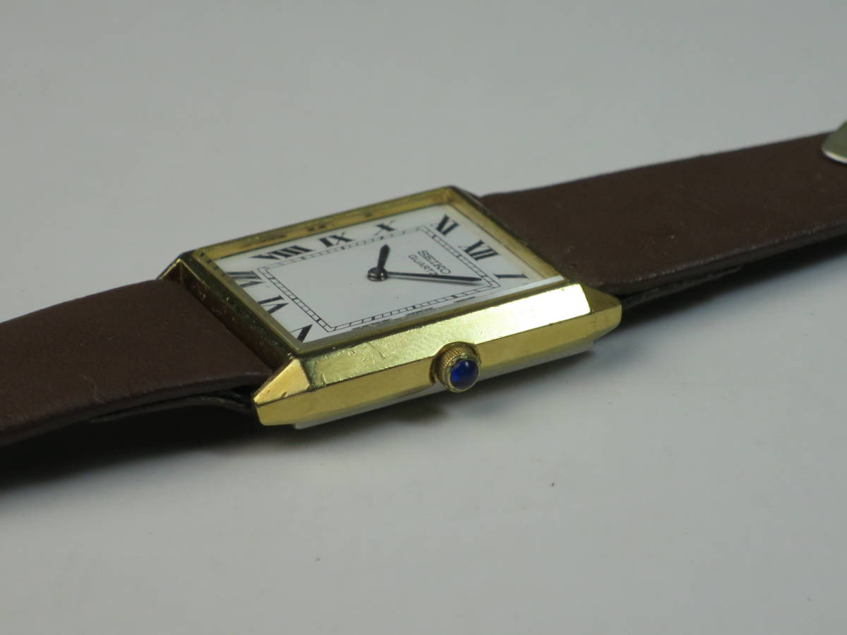 SEIKO セイコー 4110-5007 メンズ クォーツ ホワイト ローマン タンク