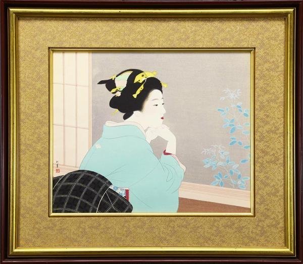 上村松篁 ⁄ 牡丹四季 木版画 絵画 280部限定 36番 上村松篁 ⁄ 牡丹