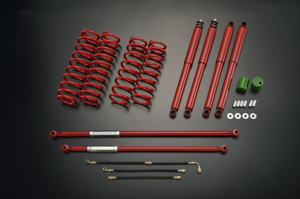  Motor Farm モーターファーム ジムニー JB23/33 サスペンションセット ST 3インチUPキット レッド(サスペンションキット（一式）)｜売買されたオークション情報、yahooの商品情報をアーカイブ公開 サスペンションキット（一式）
