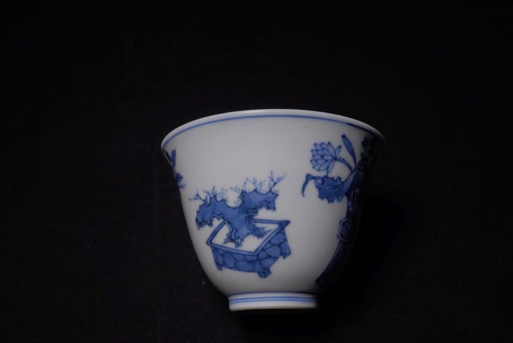 京焼 染付 煎茶道具 青磁 平安宝泉造 三世三浦竹泉（竹軒）造赤絵着彩