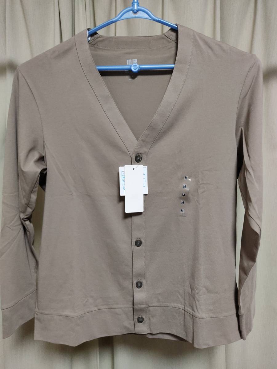 新品 ユニクロ エアリズムUVカットカーディガン (長袖) ベージュ Mサイズ UNIQLO ポケット無し 341-422985_2