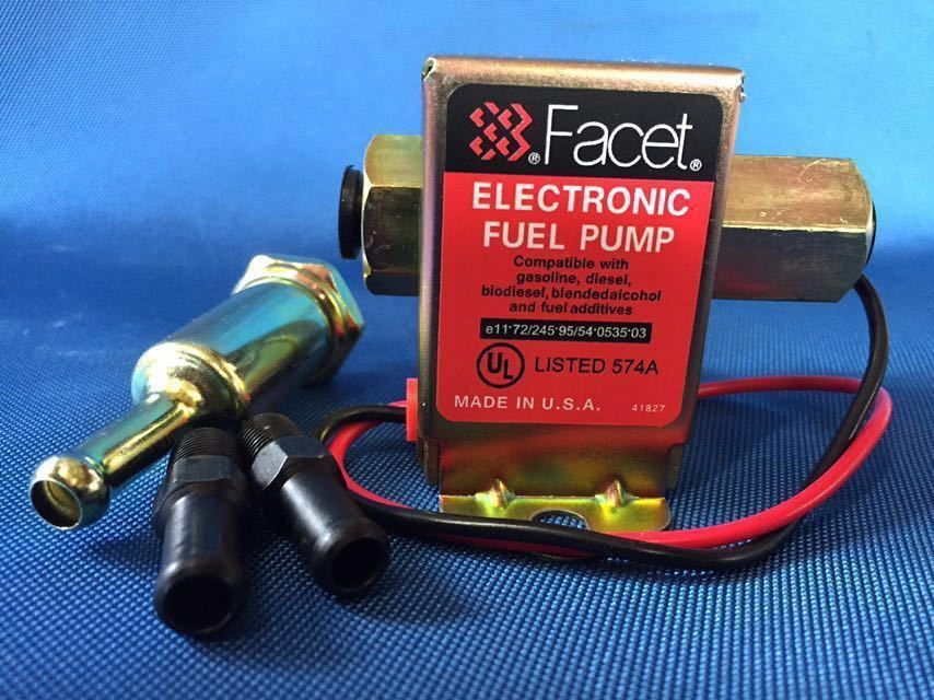 送安! FACET フューエル 電磁 ポンプ 12V ガソリン 燃料 キャブ ソレックス ウエーバー 旧車 空冷 VW ハコスカ 510 S30 ミニ ミツバ ニスモ