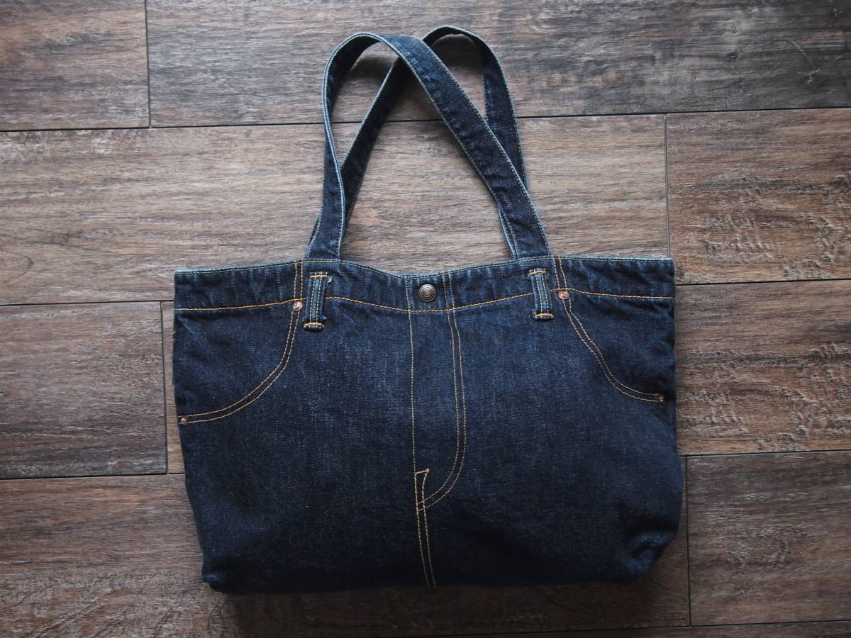 桃太郎ジーンズ 出陣 デニムトートバッグ B-11 濃紺 桃太郎ジーンズ B