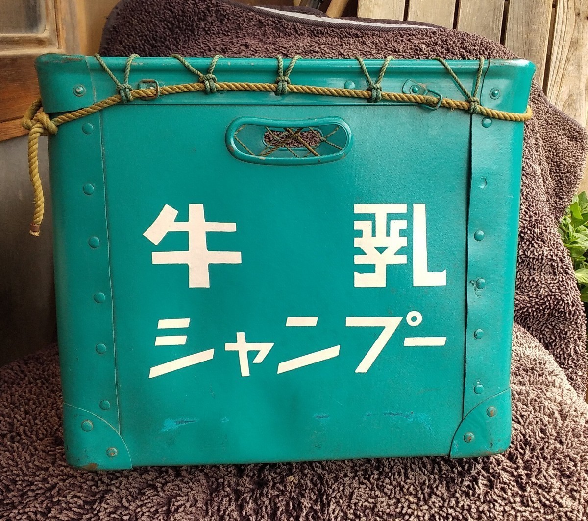 美品 牛乳石鹸 ボテ箱 昭和レトロ アンティーク 当時物 ネットフック