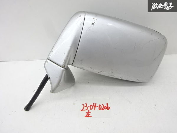 売り切り ポルシェ 純正 911 930 ドアミラー 左 左側 ハンドル位置不明 手動格納 7ピン 動作不良品 シルバー系 911 731 023 02 訳有 棚13-1