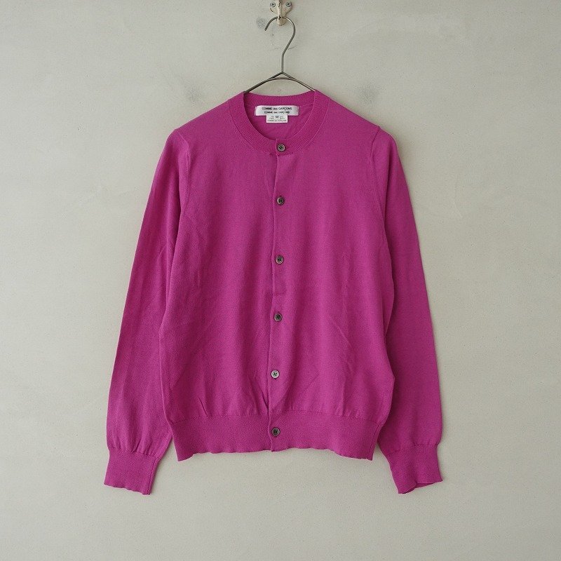 Comme des Garçons Homme コットンカーディガン M ピンク コムデギャルソン COMME des GARCONS *コットンカーディガン*Mニット