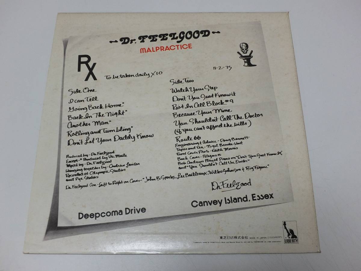 レコード Dr. Feelgood 不正療法 帯 LP