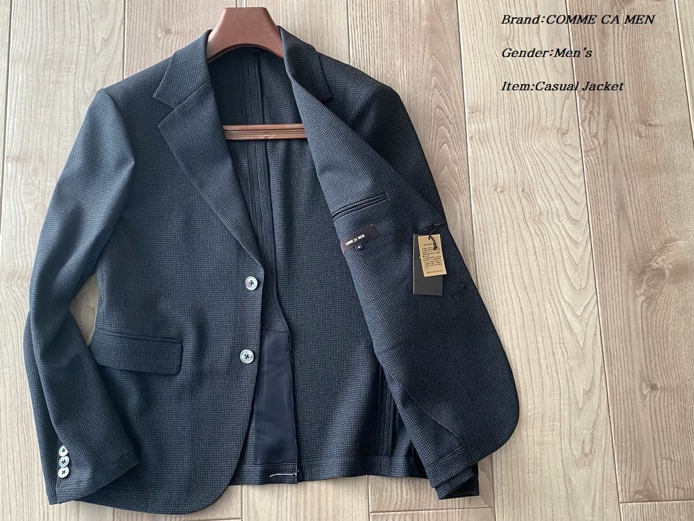 新品 COMME CA MEN コムサメン 日本製 春夏秋の3マンス グレンチェック 