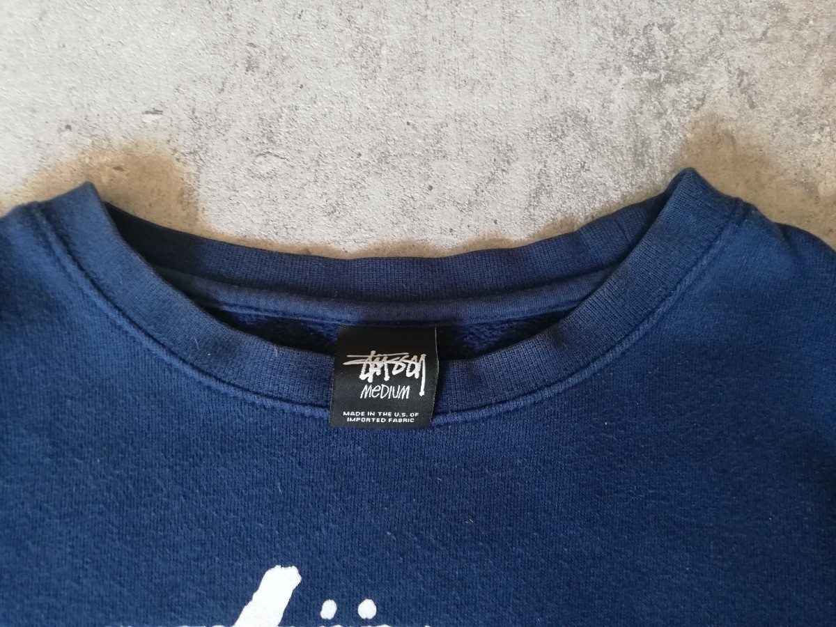 OLD STUSSY クラウン スウェット 紺 ネイビー M ヴィンテージ 