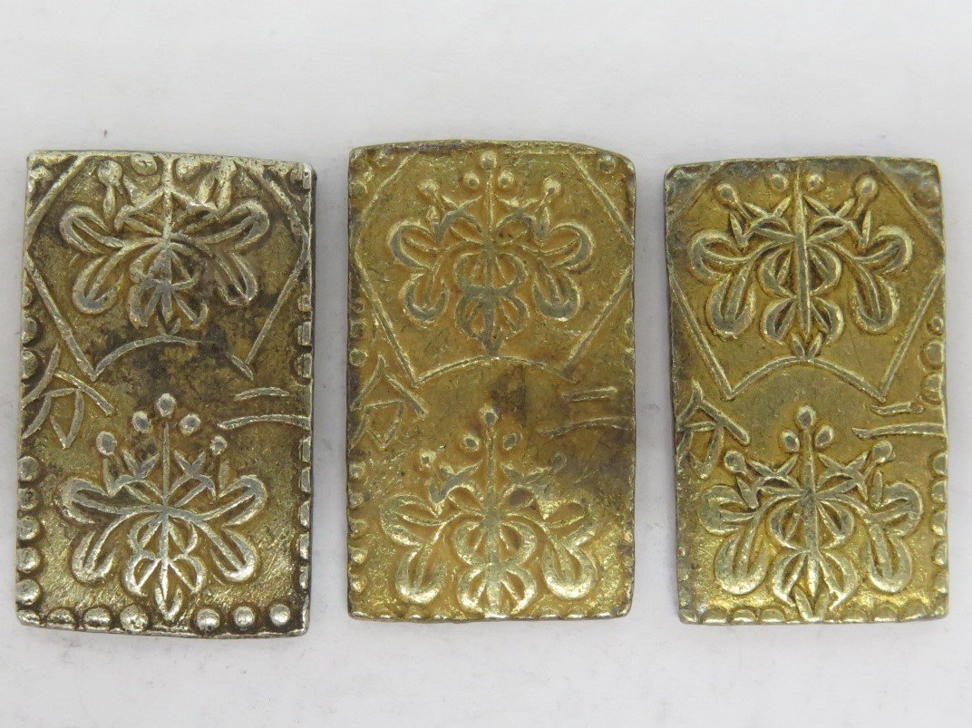 1円～ おたからや☆W0409-20 明治二分判金 古銭 日本古銭　計3枚　