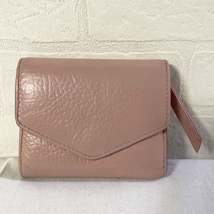 3403★ Maison Margiela 11 メゾンマルジェラ レザー 三つ折り財布 ウォレット ピンク