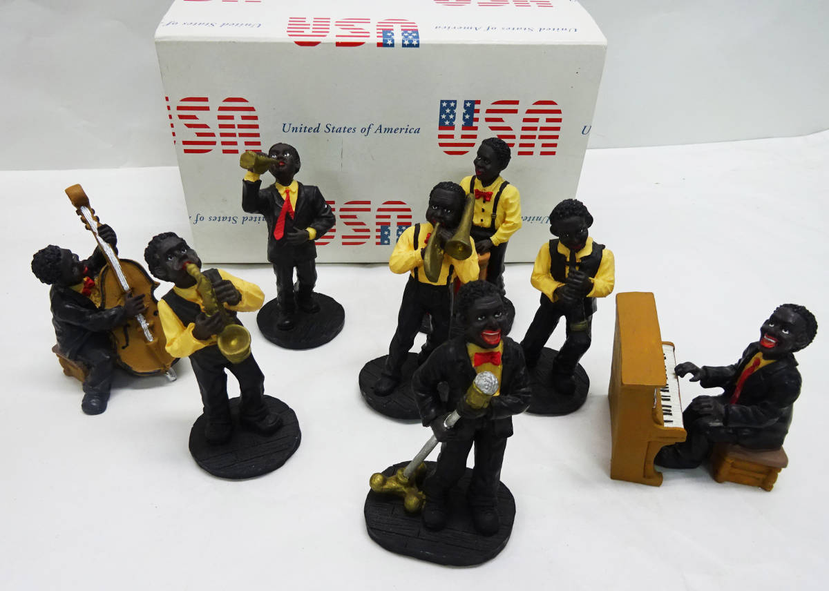 ◇未使用 保管品 Jazz Band ジャズバンド 黒人 人形 8点 まとめ 