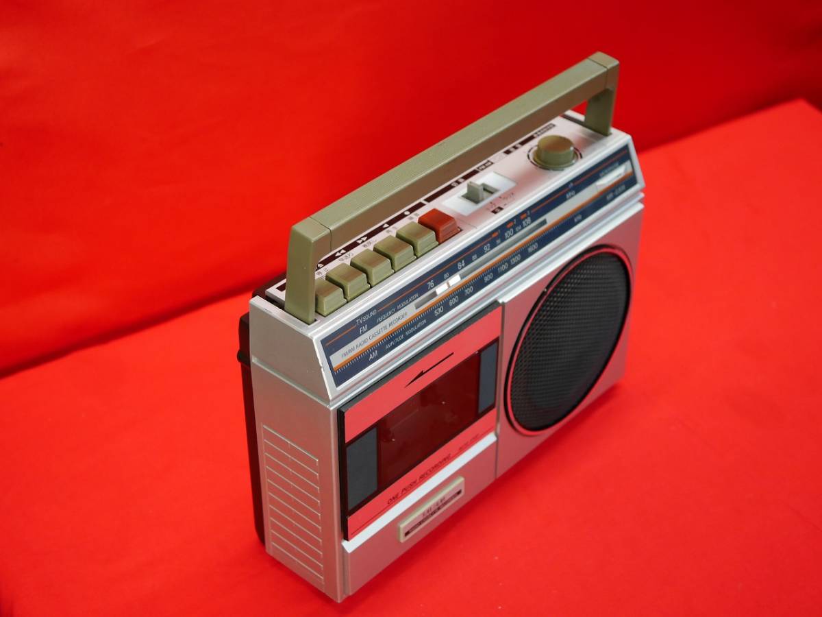 ♪昭和レトロ SANYO MR-G308 アンティーク ラジオカセットレコーダー 